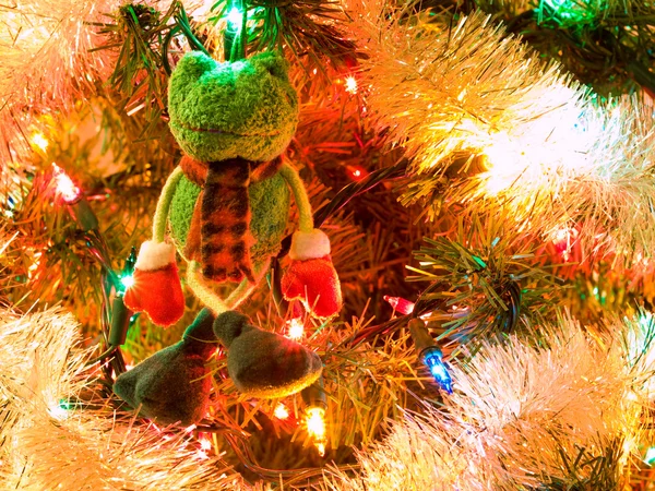 Christmas Tree Holiday Ornaments Hanging on a Tree — Stock Photo, Image