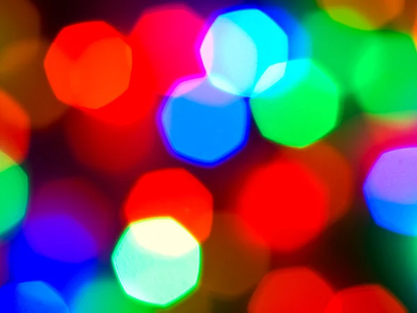 Karácsonyi fények ki a fókusz háttér absztrakt — Stock Fotó