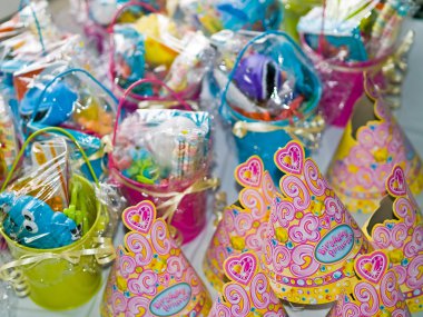 Birthday Favors for a Little Girl's Party clipart