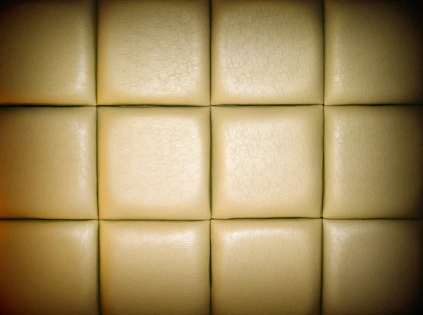 Tan Leather Upholstery Background Repetitive Pattern Dark Border — Zdjęcie stockowe
