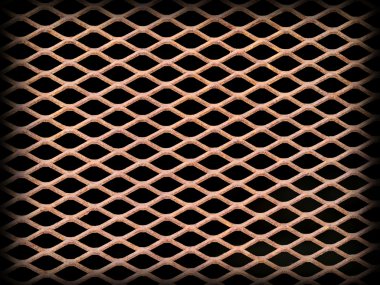 Rusted metal grate securing a tunnel hole clipart