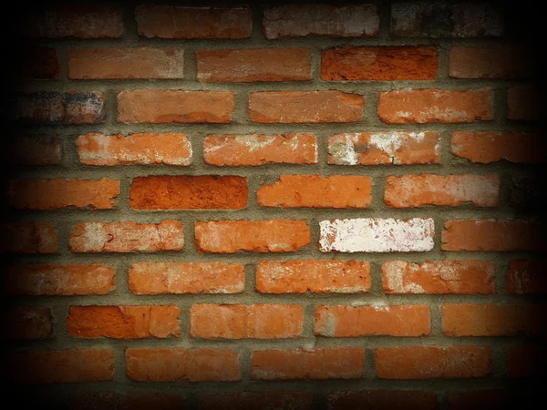 Fundo de tijolo vermelho e laranja com borda escura — Fotografia de Stock