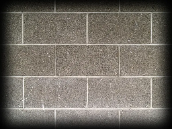 Gray White Cinder Block Wall Background Dark Edge Border — Stock Photo, Image