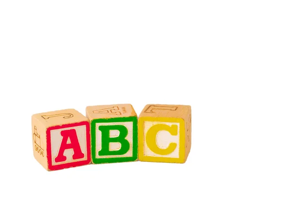 Alphabet Blocks Isolated on a White Background — Stock Photo, Image