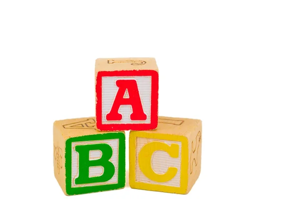 Alphabet Blocks Isolated on a White Background — Stock Photo, Image