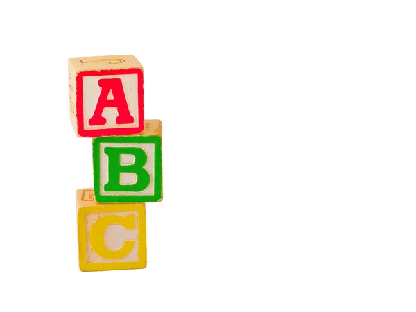 Alfabet blokken geïsoleerd op een witte achtergrond — Stockfoto