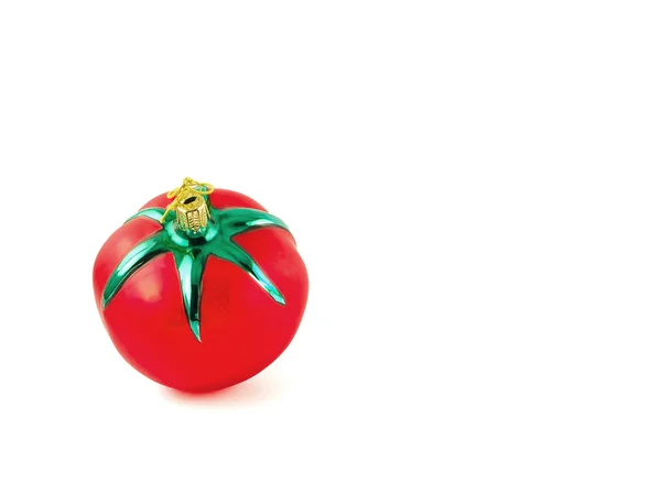 Ornamento natalizio dell'albero di pomodoro isolato — Foto Stock