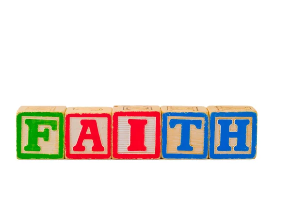 Colorful Alphabet Blocks FAITH — Stockfoto