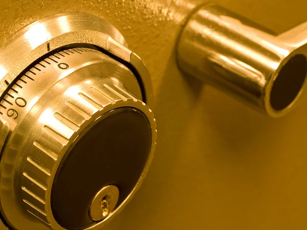 Güvenli kasa kombinasyonu spinner closeup — Stok fotoğraf