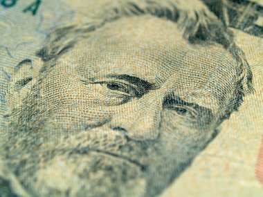 Macro of the US Fifty Dollar Bill: Ulysses S Grant clipart