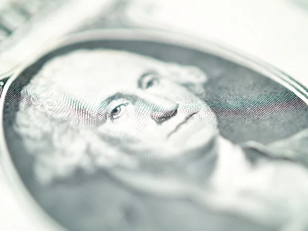 Macro de nós, um dólar: George Washington — Fotografia de Stock
