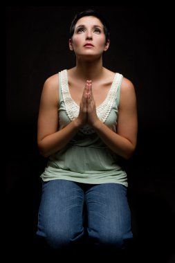 Woman Praying clipart