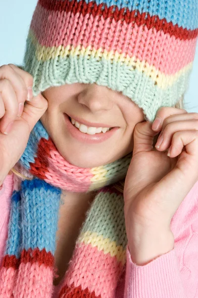 Cappello invernale ragazza — Foto Stock