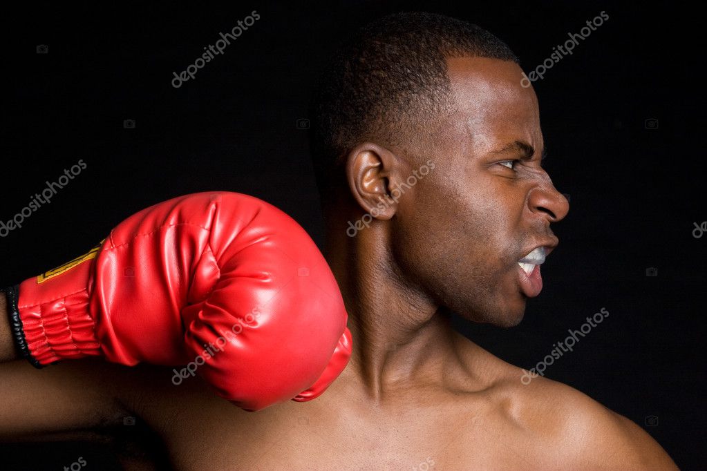 Boxe homme poinçonnage image libre de droit par keeweeboy © #4040043