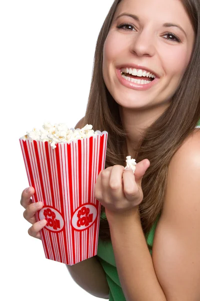 Popcorn meisje — Stockfoto
