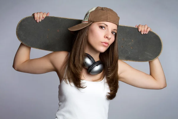 Skateboard Girl — Stock fotografie