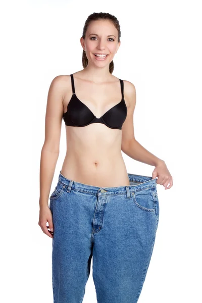 Mädchen mit Gewichtsverlust — Stockfoto