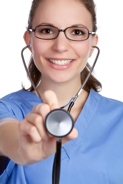 Stetoskop sjuksköterska — Stockfoto