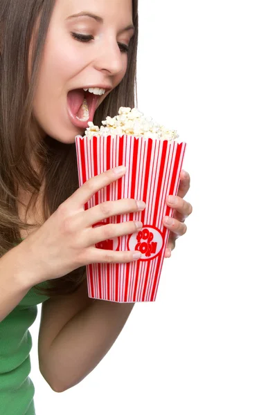 Popcorn flicka — Stockfoto
