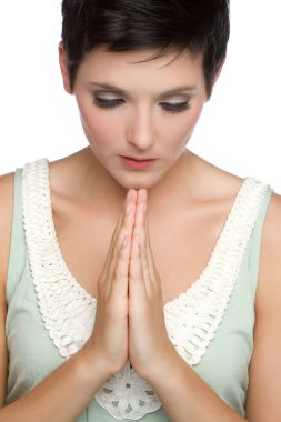 Woman Praying clipart