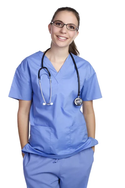 Na białym tle pielęgniarka — Zdjęcie stockowe