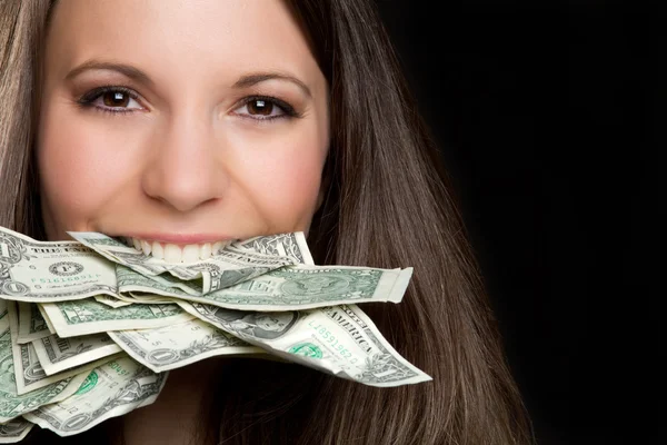 Kobieta pieniądze — Zdjęcie stockowe