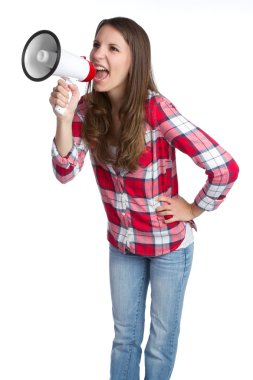 Megaphone Woman clipart