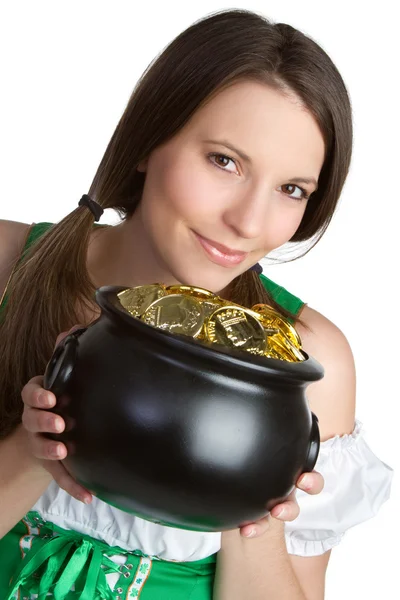 Rlandalı Pot Altın Kadın — Stok fotoğraf