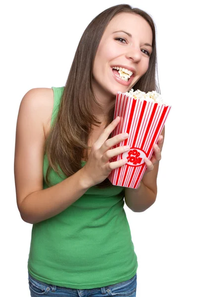 Popcorn-Mädchen — Stockfoto