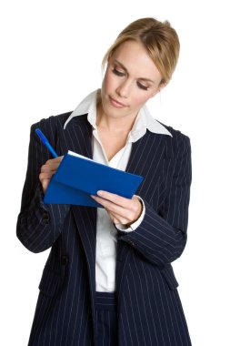 Woman Writing Check clipart