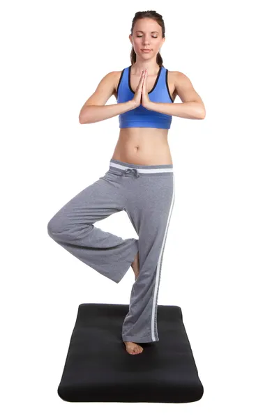 Yoga fitness vrouw — Stockfoto