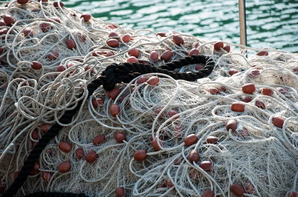 stock image Fishing net with black rope