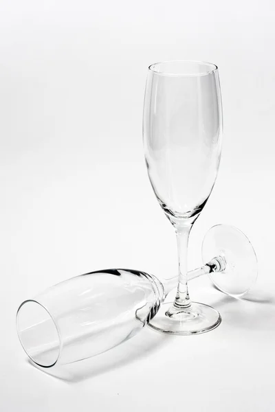 Two empty glass isolated on white