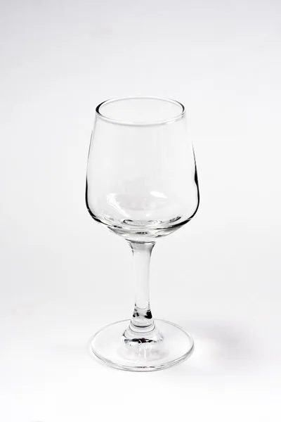 One empty glass isolated on a white — Stock Photo, Image