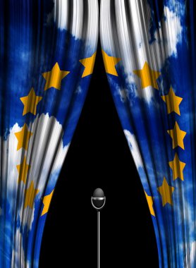 Theatre curtain of European Union clipart