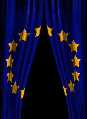 Theatre curtain of European Union clipart