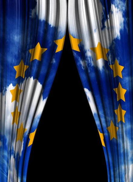 Theater gordijn van de Europese Unie — Stockfoto