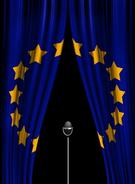 Teater gardin av Europeiska unionen — Stockfoto