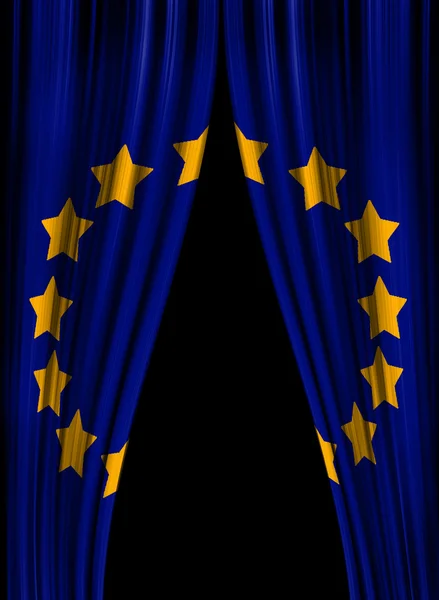 유럽 연합의 극장 커튼 — 스톡 사진