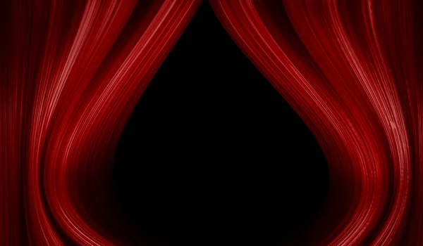 Teater scenen röd gardin — Stockfoto