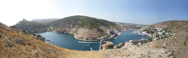 Panorama rock e baía em Krimea — Fotografia de Stock