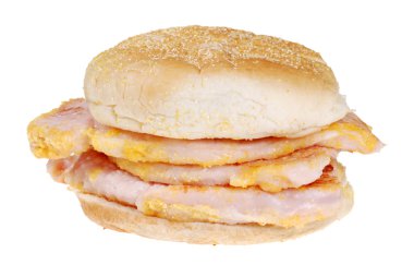 Canadian back bacon sandwich clipart