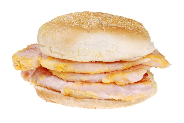 Canadian back bacon sandwich — Stock Photo, Image