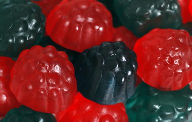 Fruit berry round gummy candies clipart