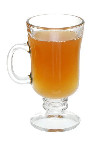 Glass of mulled apple cider — Stock Photo, Image