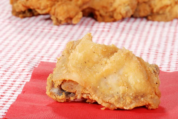 Fried chicken on red napkin — Stock Photo, Image