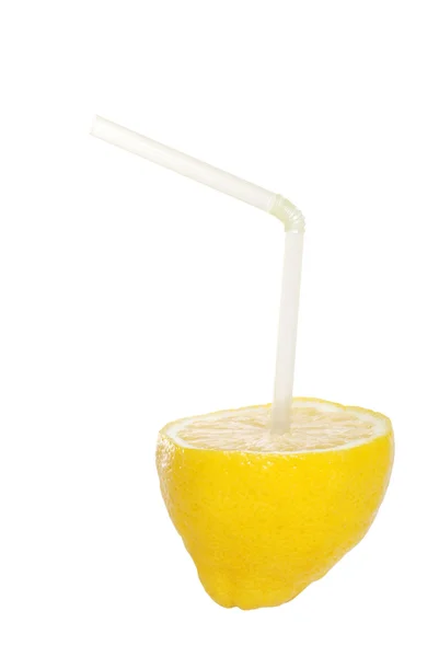 Citron se slámou — Stock fotografie