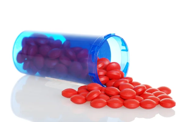 Medikamente in blauer Flasche — Stockfoto