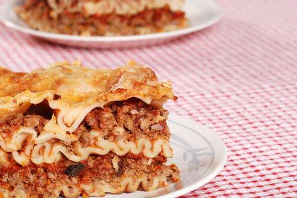 Meat and tomato sauce lasagna — Stock Photo, Image