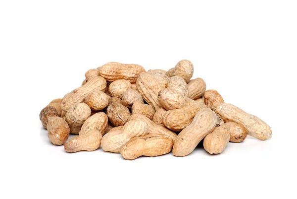 Pilha de amendoins na casca — Fotografia de Stock
